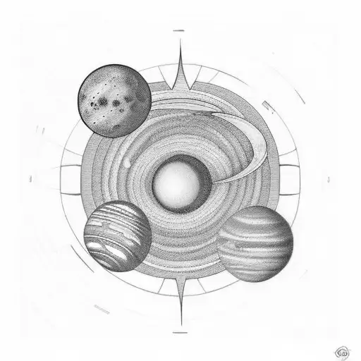 Solarsystem inside of infinity. All eight planets.  tattoo design idea