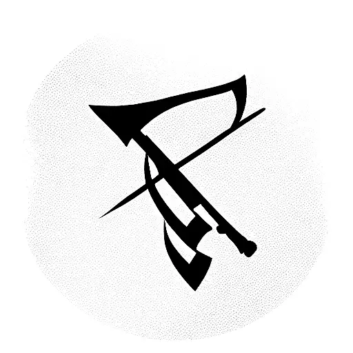 ak47 and mercedes logo tattoo design idea