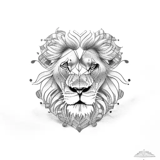 lion turtle tattoo design idea