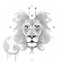 lion turtle tattoo design idea