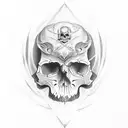 revan fly from a skull tattoo design idea
