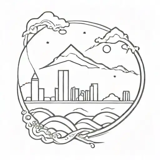 earthquake  tattoo design idea