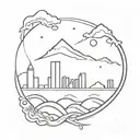 earthquake  tattoo design idea