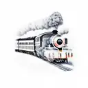 Steam train tattoo design idea