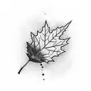 Maple Leaf tattoo design idea