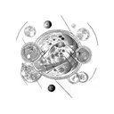 moon phases tattoo design idea