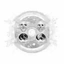 moon phases tattoo design idea