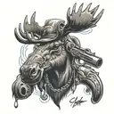gun and sidhu moose wala tattoo design idea