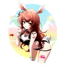 Create a tattoo design inspired by the anime character "Bunny Girl Senpai". The tattoo should capture the character's un tattoo design idea