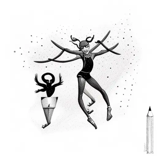 Drugs and gymnastics is love tattoo design idea