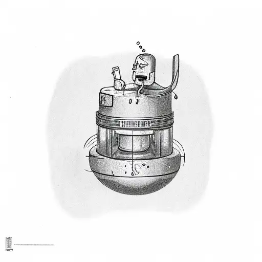 Guy who takes a pill so everything gets happy tattoo design idea