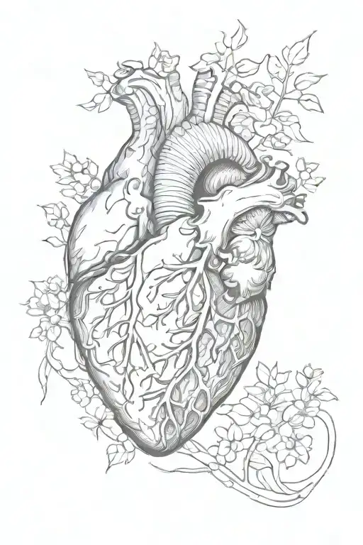An allegorical image depicting the human heart subject to the seven deadly sins, each represented by an animal  tattoo design idea