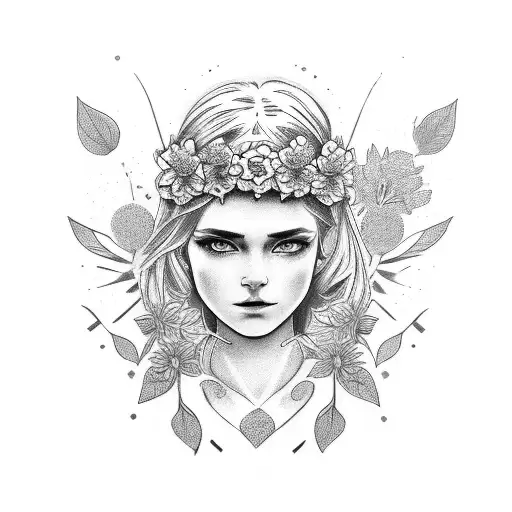 Crown in a Lotus Flower. – Golden Iron Tattoo Studio DownTown Toronto