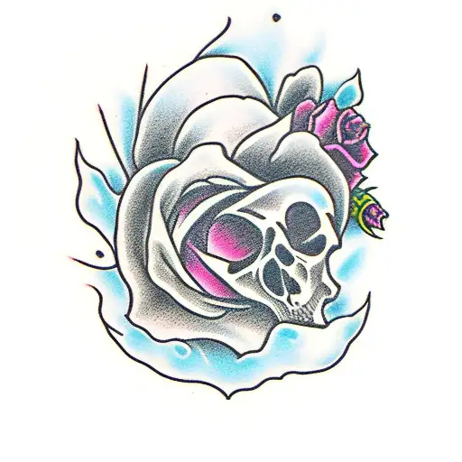 Premium Vector | Skull roses death vector illustration