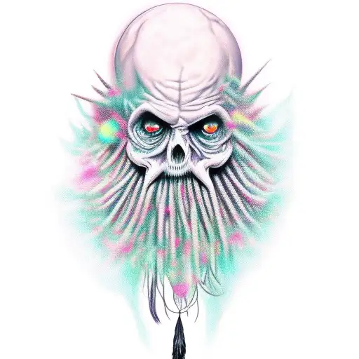 witchcraft warlock for bavk tattoo design idea