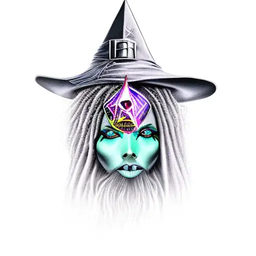 witchcraft warlock for bavk tattoo design idea