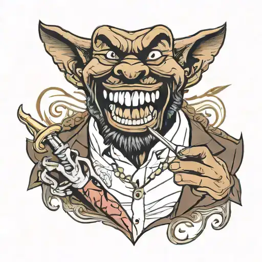 django unchained dentist tooth tattoo design idea