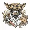 django unchained dentist tooth tattoo design idea