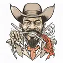 django unchained dentist tooth tattoo design idea