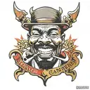 django unchained dentist tooth tattoo design idea