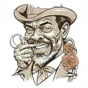 django unchained dentist tooth tattoo design idea
