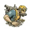 fallout vault boy tattoo design idea