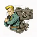 fallout vault boy tattoo design idea