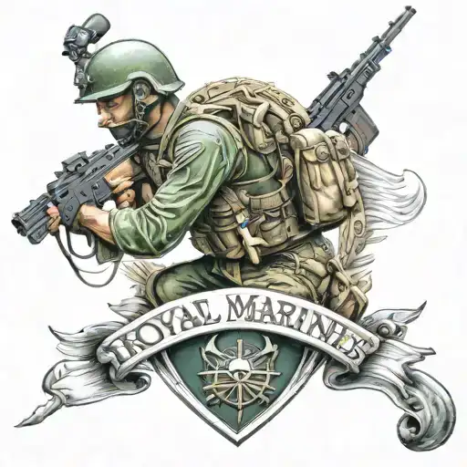royal marines commando full sleeve tattoo tattoo design idea