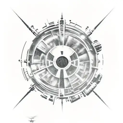 universe, sci-fi, star wars, american football, climbing, hiking, diving, non-figurative, travel, biohazard, left leg tattoo design idea