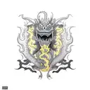 occidental Dragon full body looking dangerous  tattoo design idea