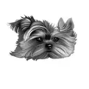 a yorkshire terrier tattoo design idea