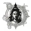 shiva third eye tattoo design idea