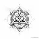 Valknut Symbol tattoo design idea