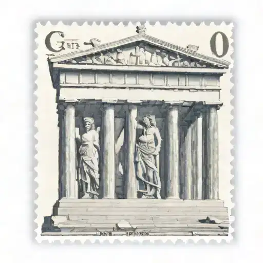 Parthenon greece  postage stamp tattoo  tattoo design idea