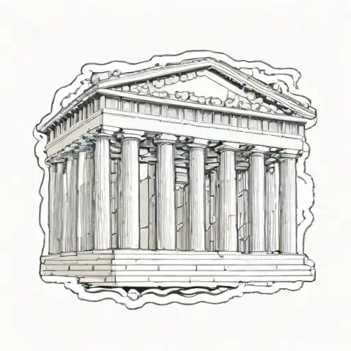 Parthenon greece  postage stamp tattoo  tattoo design idea
