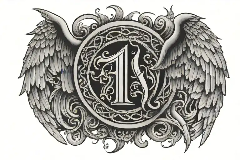 angel numbers 11 11 tattoo design idea