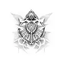 link from legend of zelda tattoo design idea