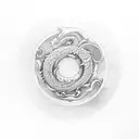 enso circle with dragon tattoo design idea