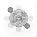 enso circle with dragon tattoo design idea