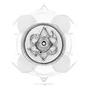 enso circle with dragon tattoo design idea