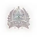the words"1K Family" in gold lettering in front of a kings crown in a gangster style tattoo design idea
