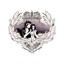 Hades and Persephone in the Underworld tattoo design idea