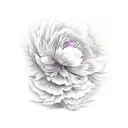 Peony with polish tattoo design idea