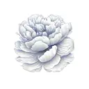 Peony with polish tattoo design idea