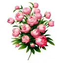 Peony with polish tattoo design idea