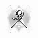 grim reaper with clock hanging from scythe tattoo design idea