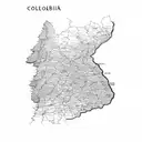map of Colombia tattoo design idea