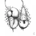 rotting two peas in a pod tattoo design idea