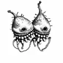 rotting two peas in a pod tattoo design idea