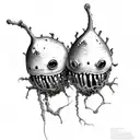 rotting two peas in a pod tattoo design idea